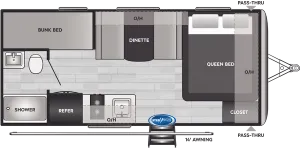 Floorplan of RV model 1800BH