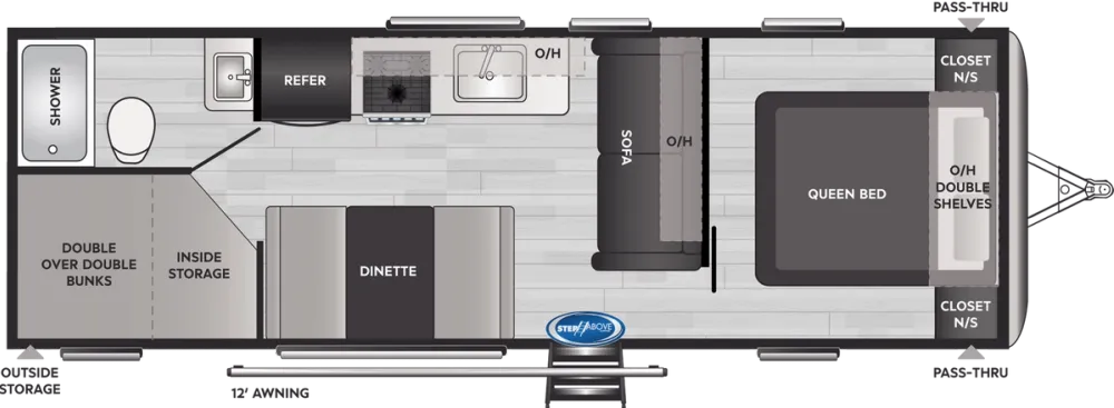 Floorplan of RV model 260BH