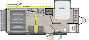 Floorplan of RV model 21T15