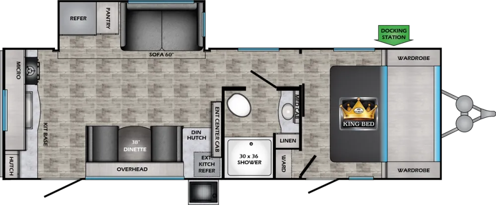 Floorplan of RV model SS256RK