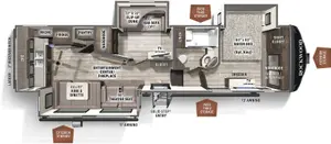 Floorplan of RV model 2887MB