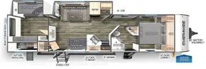 Floorplan of RV model 294KM