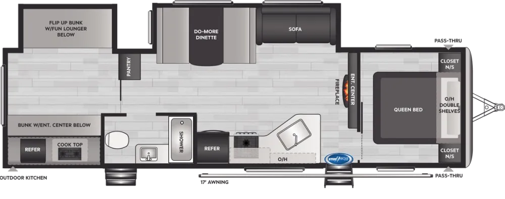 Floorplan of RV model 303BH