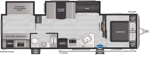 Floorplan of RV model 303BH