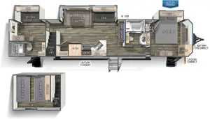 Floorplan of RV model 39CA