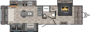 Floorplan of RV model VL34RE