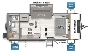 Floorplan of RV model 19SSLE