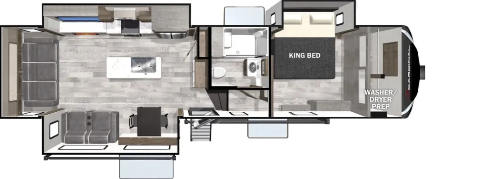 Floorplan of RV model 320RLX