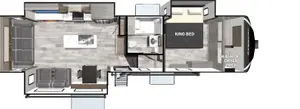 Floorplan of RV model 320RLX