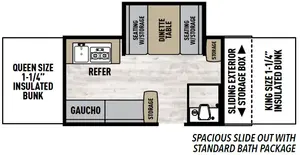 Floorplan of RV model 2485SST