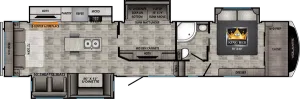 Floorplan of RV model VL375MD