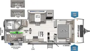 Floorplan of RV model 260BHLE