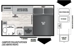 Floorplan of RV model 12.0