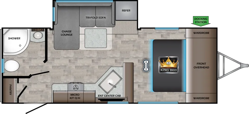 Floorplan of RV model SS212RB