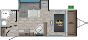 Floorplan of RV model SS212RB