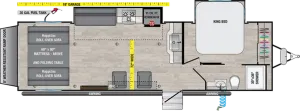 Floorplan of RV model 29T18