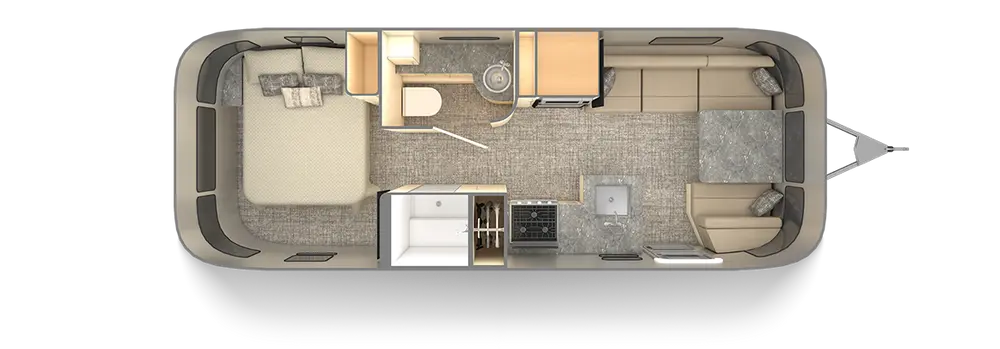 Floorplan of RV model Flying Cloud 25RB