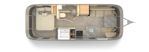 Floorplan of RV model Flying Cloud 25RB