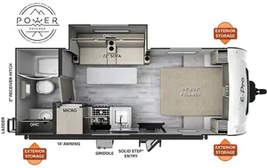 Floorplan of RV model E20FBS