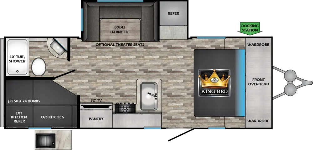 Floorplan of RV model CR22BBH