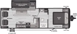 Floorplan of RV model 253RL