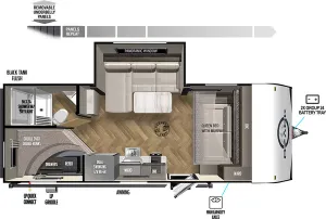 Floorplan of RV model 1680BSK