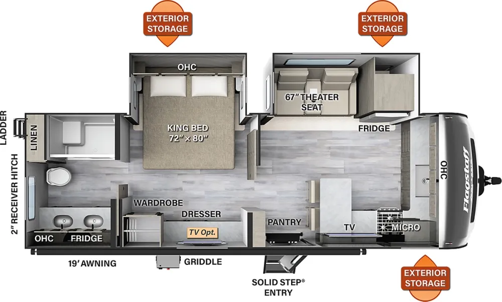 Floorplan of RV model 826MBR