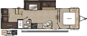 Floorplan of RV model 29QBS