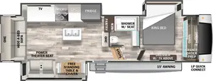 Floorplan of RV model 2925RL