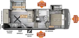 Floorplan of RV model 524EWS