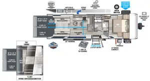 Floorplan of RV model 265RTK