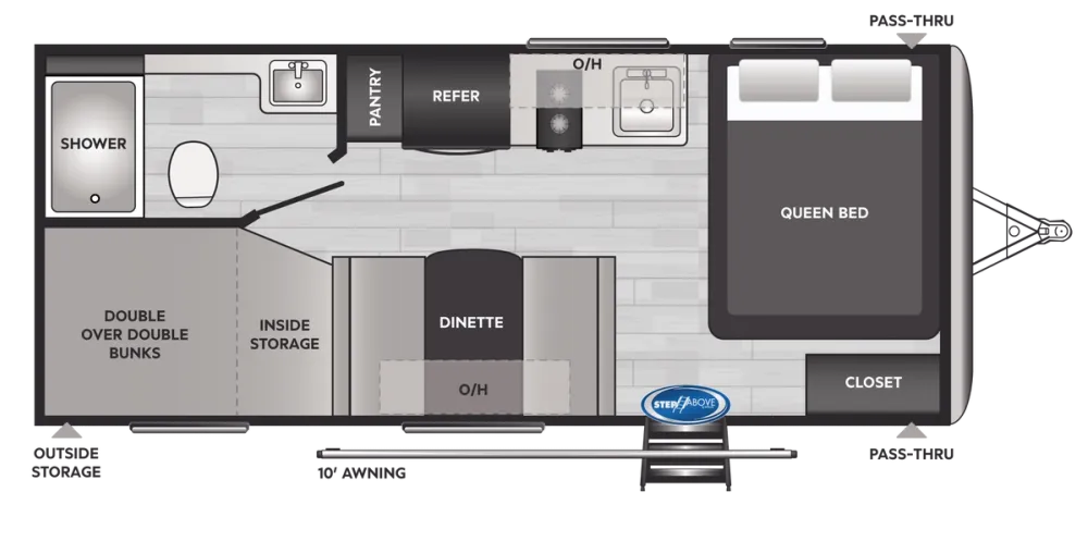 Floorplan of RV model 2010BH