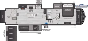 Floorplan of RV model 335BH