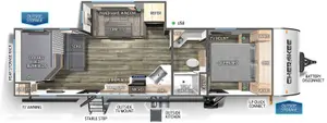 Floorplan of RV model 263GDK