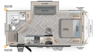 Floorplan of RV model 20FB