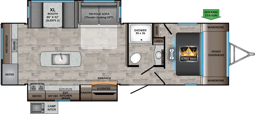 Floorplan of RV model SS285CK