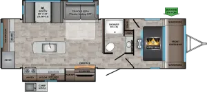 Floorplan of RV model SS285CK