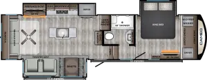 Floorplan of RV model CE3201RL