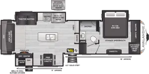 Floorplan of RV model 302RS