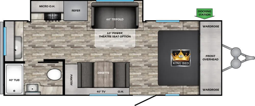 Floorplan of RV model CR22MRK