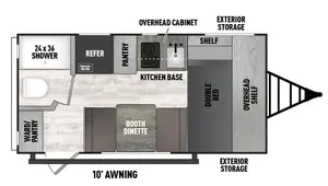 Floorplan of RV model 16SFB