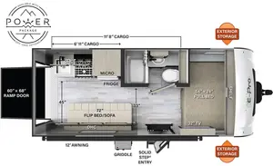 Floorplan of RV model E19FBTH