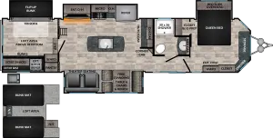 Floorplan of RV model HP364MBL