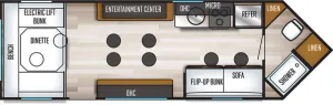 Floorplan of RV model 21GP