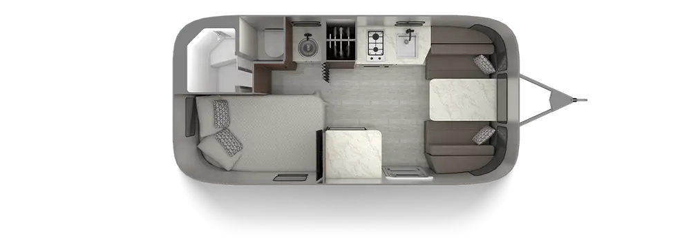 Floorplan of RV model Caravel 19CB