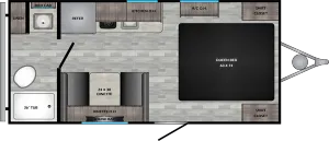 Floorplan of RV model ZR18RB