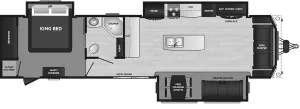 Floorplan of RV model 40MKTS