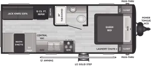 Floorplan of RV model 202RD