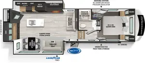 Floorplan of RV model 270RK