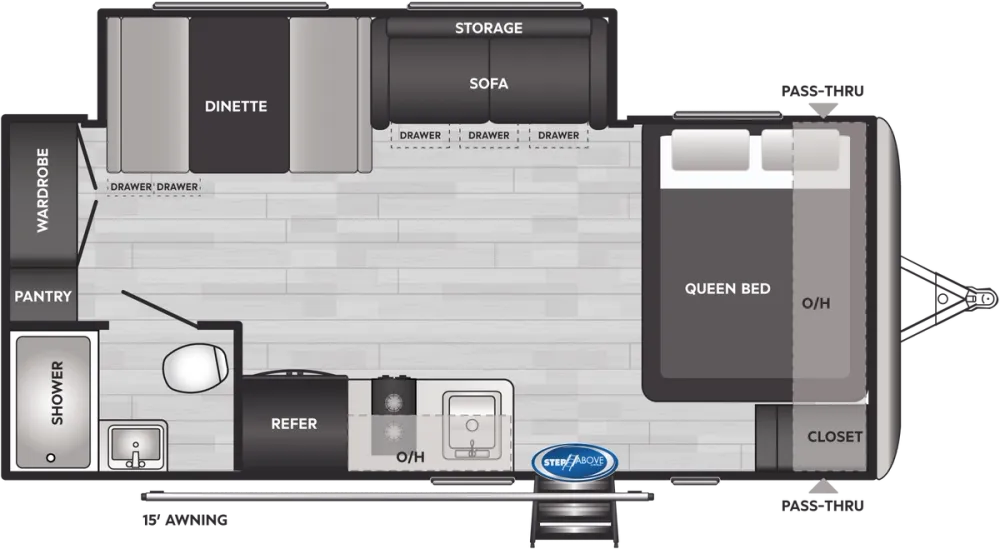 Floorplan of RV model 1860SS